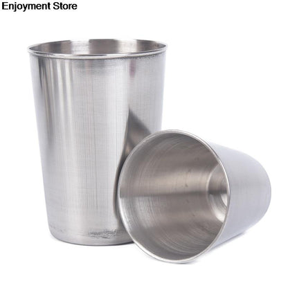 30ml/70ml/170ml Outdoor Camping Cup Tableware Travel Cups Set Stainless Steel Cover Mug Drinking Coffee Tea Beer With Case