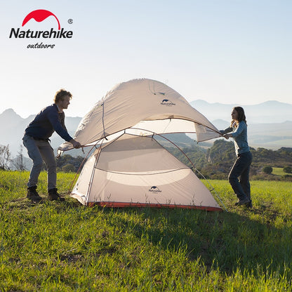 Naturehike Upgraded Cloud Up 2 Ultralight Tent Free Standing 20D Fabric Camping Tents For 2 Person With free Mat NH17T001-T