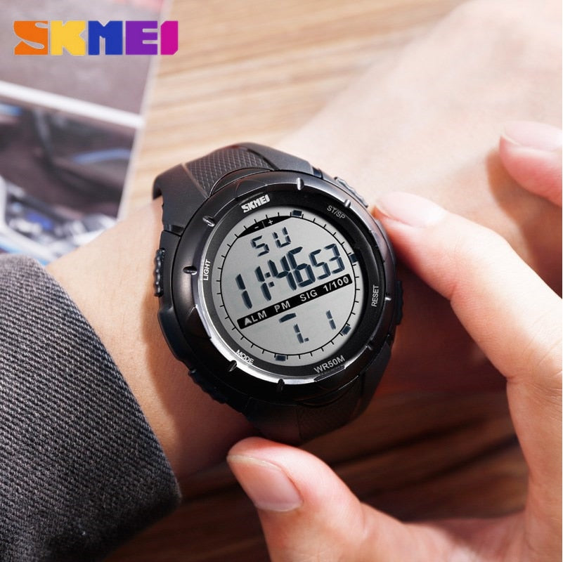 SKMEI Fashion Simple Sport watch Men Military Watches Alarm Clock Shock Resistant Waterproof Digital Watch reloj hombre 1025