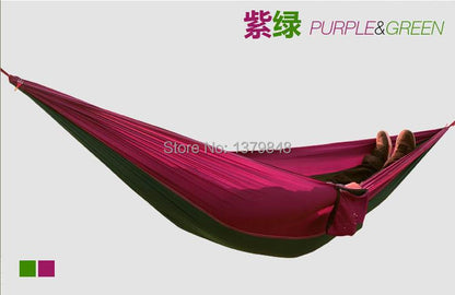 Double Hammock Camping Survival Hammock Parachute Cloth Portable Double Person Hammock  PARACHUTE HAMMOCK 260*140 CM