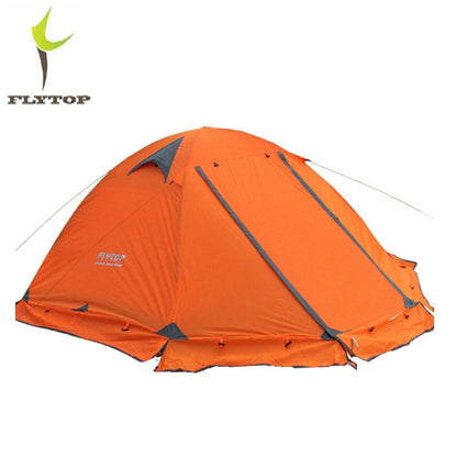 FLYTOP Outdoor Camping Tent For Rest Travel 2 Persons 3 Double Layer Windproof Waterproof Winter Professional Tourist