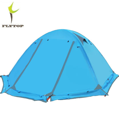 FLYTOP Outdoor Camping Tent For Rest Travel 2 Persons 3 Double Layer Windproof Waterproof Winter Professional Tourist