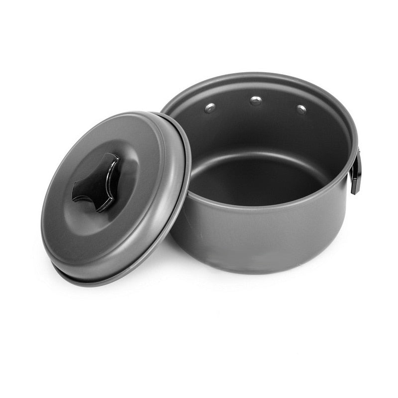 1 Person Ultralight Outdoor Camping Cookware Single Cooking Pot Utensils for Hiking Picnic Backpacking Tableware Pot