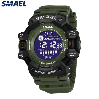 Mens Watch Military Water resistant SMAEL Sport watch Army led Digital wrist Stopwatches for male 1802 relogio masculino Watches