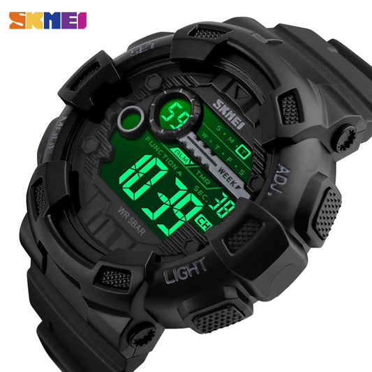 SKMEI Outdoor Sport Watch Men Multifunction 5Bar Waterproof PU Strap LED Display Watches Chrono Digital Watch reloj hombre 1243