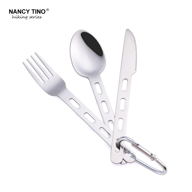 Outdoor Multifunctional Portable Tableware Fork Knife Spoon Portable Suitable for Hiking Camping Picnic EDC