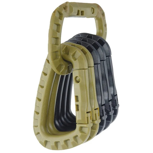 5pcs 8.5cm Tactical Backpack Buckle Fast Tactical Carabiner Plastic Hook D Shape Mosqueton EDC Gear For Outdoor Camping