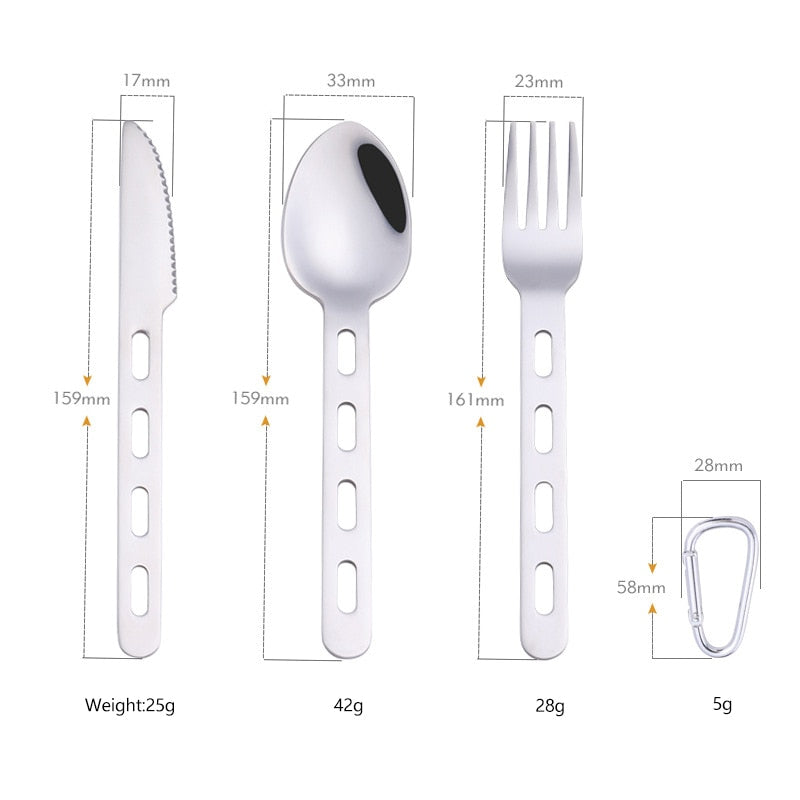 Outdoor Multifunctional Portable Tableware Fork Knife Spoon Portable Suitable for Hiking Camping Picnic EDC