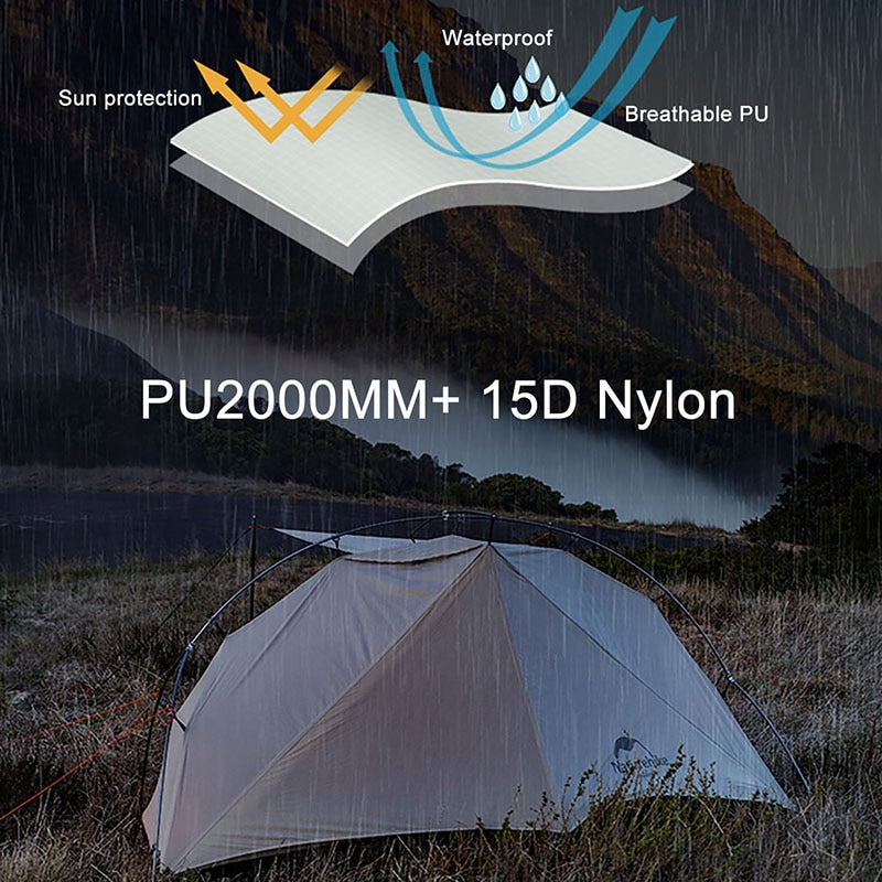 Naturehike Tent VIK Ultralight Single Tent Waterproof Camping Tent Outdoor Hiking Tent 1 People 2 People Travel Cycling Tent