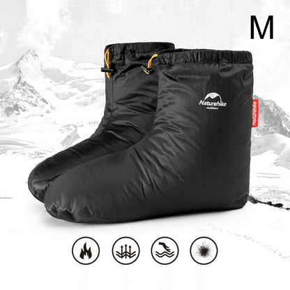 90% White Goose Down Climbing Shoe Covers Camping Indoor Outdoor Unisex Winter Warm Feet Cover Waterproof Windproof Keep Warm